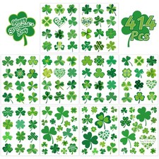 414Pcs Shamrock Stickers, 30 Sheets St Patricks Day Stickers Crafts for St Pa...