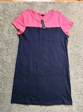 Talbots Pink & Blue Color Block Sleeveless Dress Women's Size XL NWT