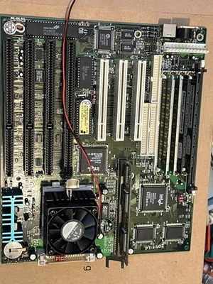 PT7502 ISA/PCI mobo + Pentium-S@120MHz, cooler, 80MB EDOram, 256k sync cache - Image 1 of 4