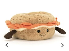 2026 Jellycat Amuseable Bagel - Pristine plush doll tags&Dust Bag new 1pcs