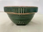 MCCOY Green Vintage Antique Stoneware Yellow Ware ART DECO Bowl 6.5"