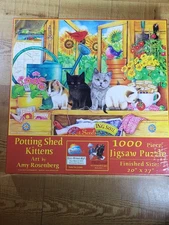 Potting Shed Kittens  1000pc Jigsaw Puzzle Sunout - New Sealed 20x27