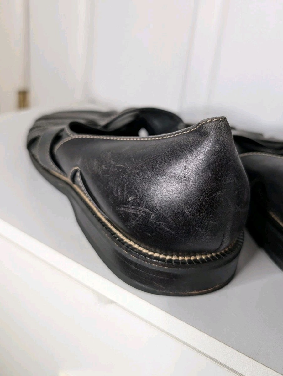 Cole Haan Mens Shoes Country Black Leather Fisherman Sandals  display picture 1