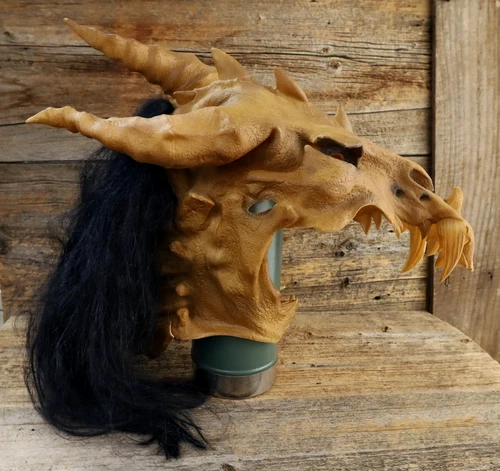 Vintage 1997 Illusive Concepts Horned Animal Demon Halloween Mask