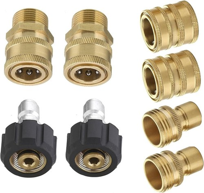 #ad #ad Universal Pressure Washer Quick Connect Adapter Set M22 14mm to 3 8quot; Disconnect $34.67