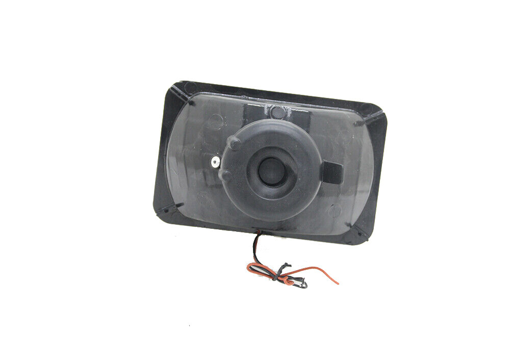 Pair Of 4x6 Headlights With White CCFL Halo – Clear Diamond Cut Glass Lens, Chrome Housing