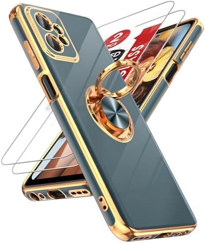 for Moto G Power 5G 2023 Case: with Tempered Glass Screen Protector [2 Pack] 360