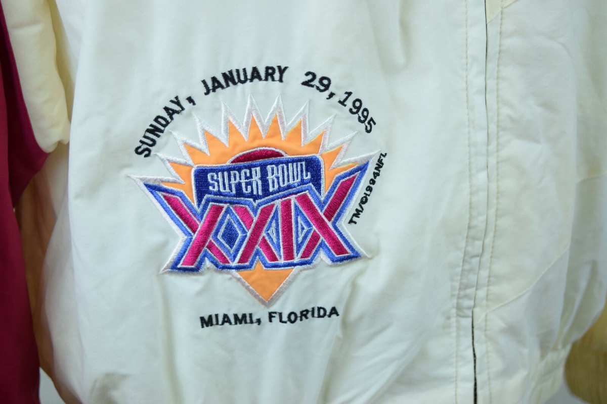 Vintage 90s LOGO ATHLETIC Super Bowl XXIX Shark Tooth Zip Up