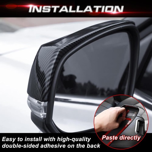 2PCS Side Rearview Mirror Cap Cover Trim For Toyota RAV4 2019-2024 Carbon Fiber - Picture 10 of 17