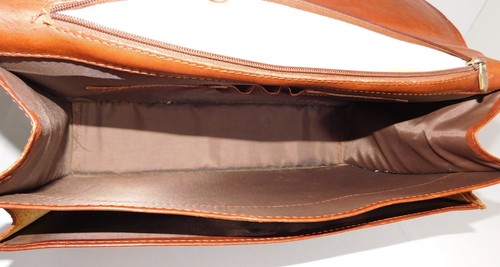Maletín lateral suave de cuero italiano vintage bolso mensajero hecho en ITALIA $899 - Imagen 3 de 12