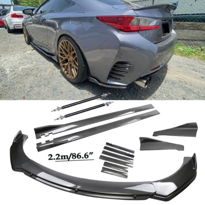 Carbon Fiber Front Bumper Lip Spoiler Splitters Body Kit For Lexus RC200t RC