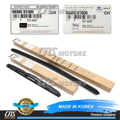  Genuine Windshield Wiper Blades LEFT RIGHT for 2016-2024 Nexo Santa Fe Tucson