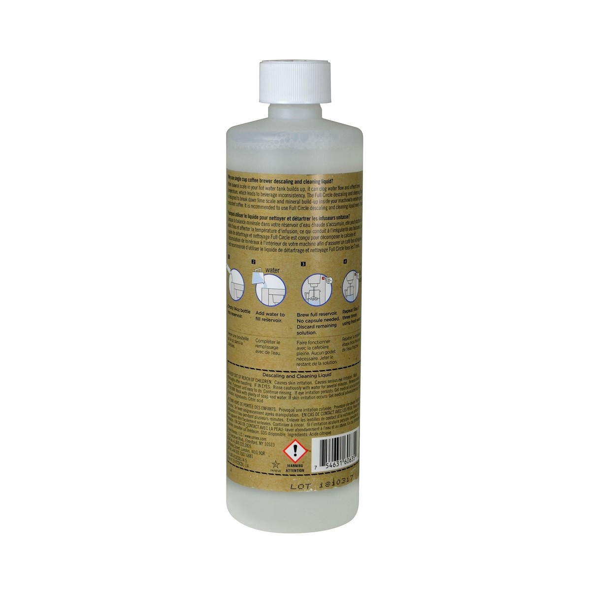 Full Circle Descaling Solution Use Bottle Safe Non-toxic Cleaning