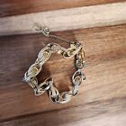 Link Bracelet Costume Designer Jewelry Vintage Monet Bracelet Gold Tone Chain