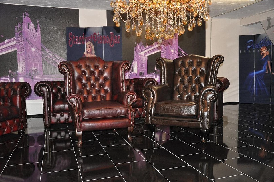 Chesterfield Ohrensesse Rochester® Cathedral 2024/25 King Rinder Leder A100 - Bild 3 von 4