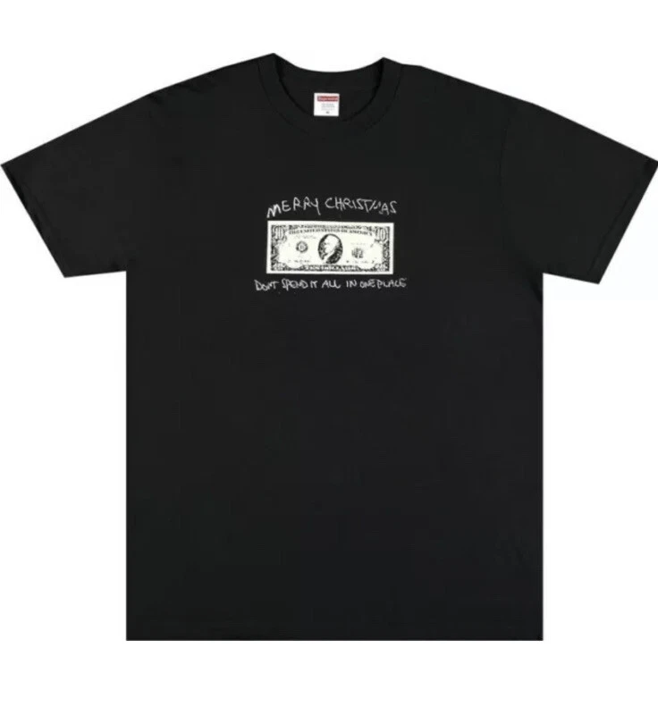 ?Supreme FW21 Spend It Tee Shirt Homme Noir Authentique Taille S?