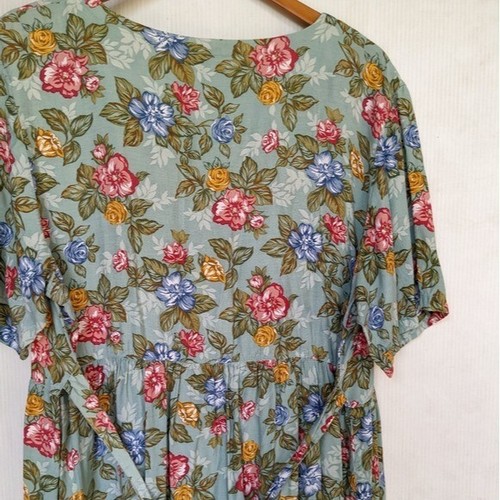 VINTAGE Erika II bright floral printed house dress cottagecore - Picture 5 of 12