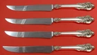 Grande Baroque by Wallace Sterling Silver Steak Knife Set 4pc Texas Sized Custom