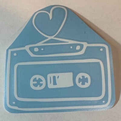 Cassette Tape Love Heart High Quality Cut Vinyl Decal Outdoor Sticker Old School