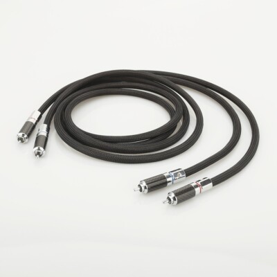 Sterling Pure Silver Conductor HiFi Audio RCA Cable with Carbon Fiber RCA Plug