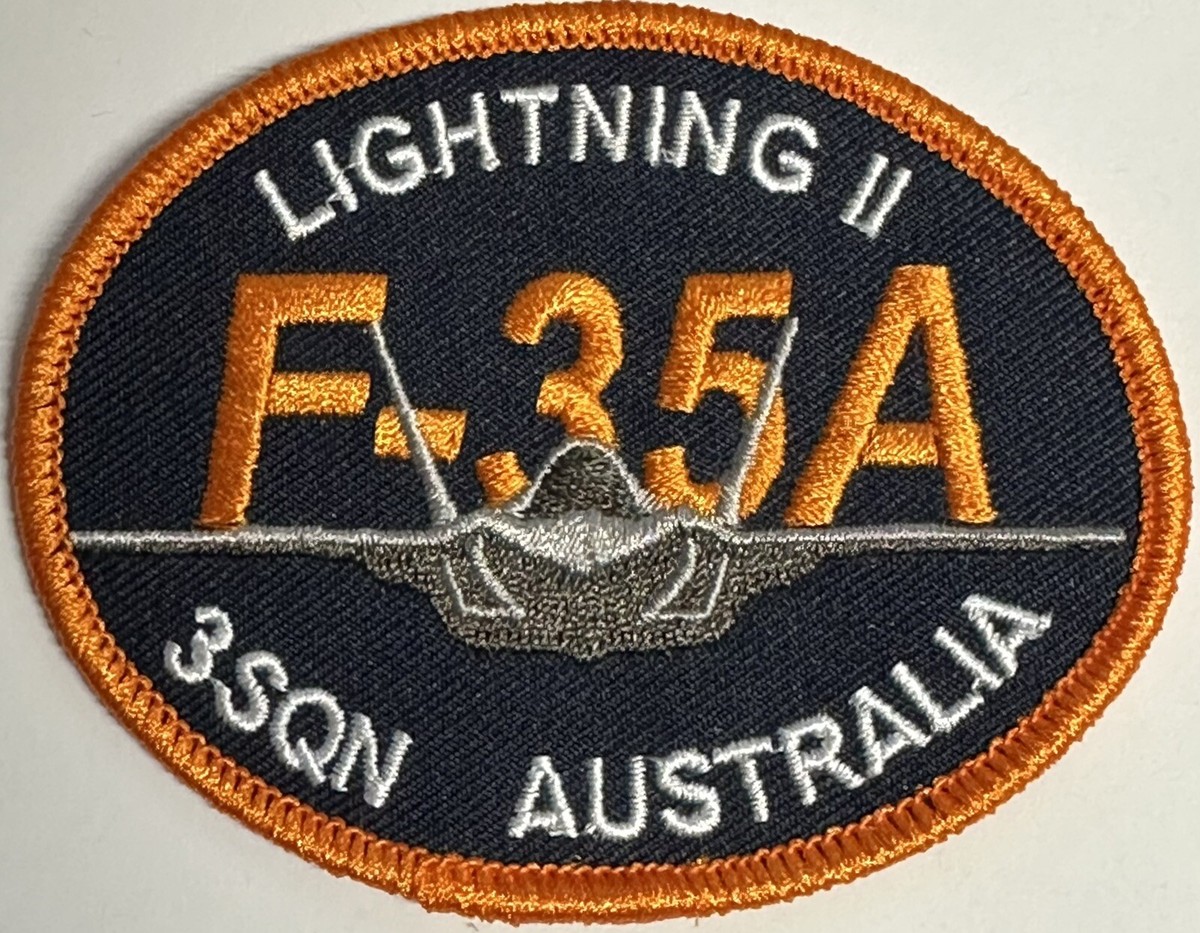 F-35A 3 SQN Lightning II RAAF Embroidered Patch Australia | eBay