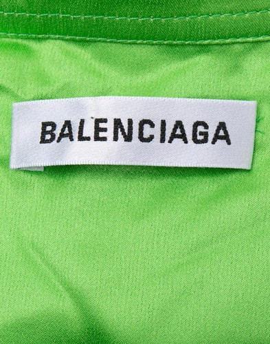 RRP €1380 BALENCIAGA Silk Satin Shirt Dress FR36 US4 UK8 S Asymmetric Oversize - Picture 6 of 6