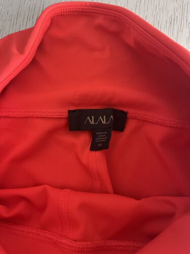 ALALA Vamp Cropped High Waisted Leggings Red Lava Size XS New Athletic Yoga - Picture 3 of 7