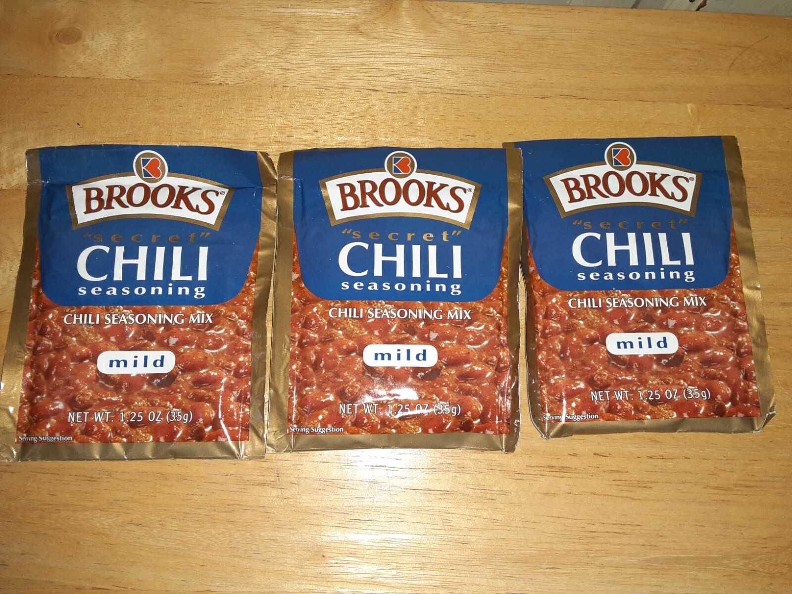 Brooks "Secret" Mild Chili Seasoning Mix (3 Packages) EXP. 81424 eBay