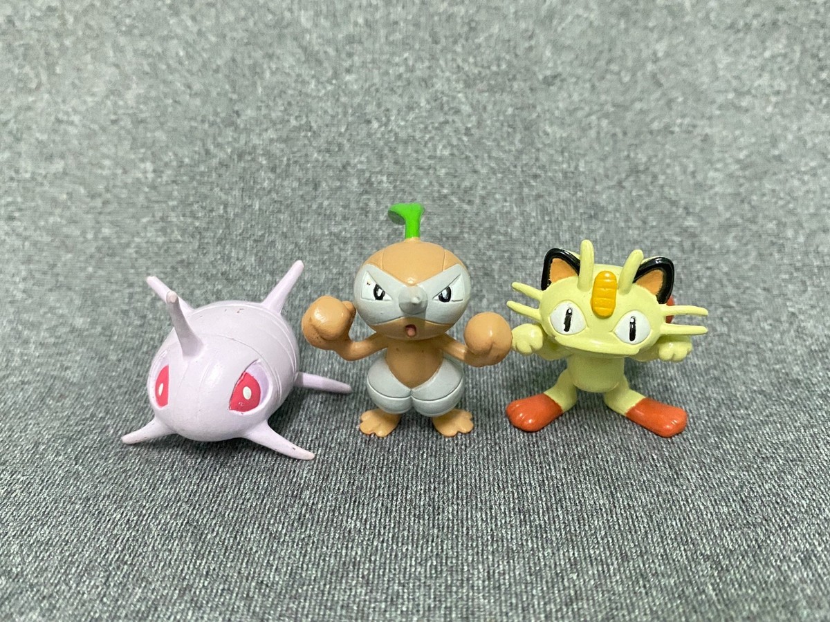 Cascoon Nuzleaf Meowth Pokemon Figure Bandai Full Color Gashapon