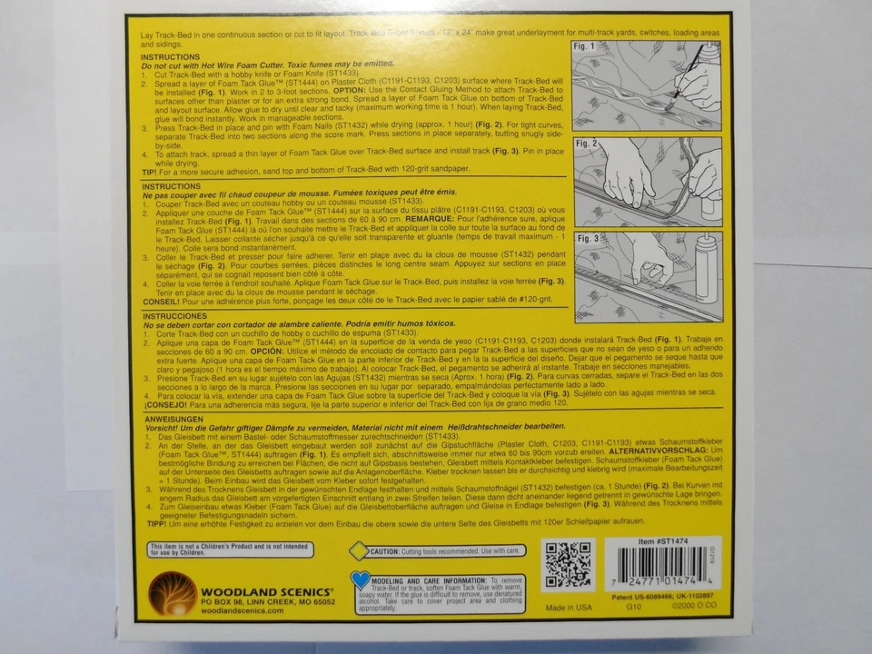 Woodland Scenics  HO  ST1474  TRACK-BED ROADBED 24IN  ROLL 1pc  WOO1474-NEW - Image 2 of 4