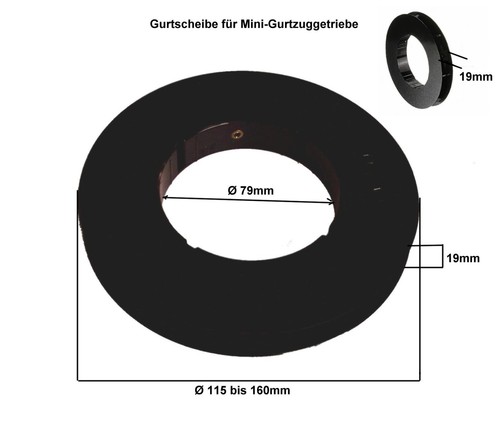 Gurtscheibe für Mini Gurtzuggetriebe Gurt Getriebe Rolladen Rollladen 2:1, 3:1 - Picture 9 of 11