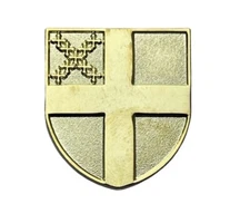 Episcopal Cross Shield Hat or Lapel Pin PMS927 F4D27E