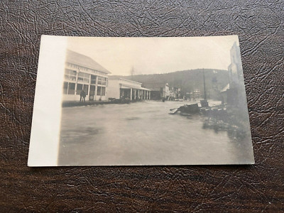 RPPC Adin California Flooded Street Scene Business Dist. c. 1910 Modoc County