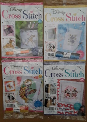 Disney Kreuzstich Zeitschriften 15, 16, 17, 18 neu versiegelt Magazine