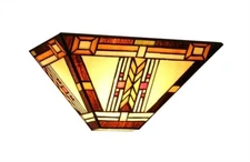 Tiffany Style Stained Glass Wall Sconce Light Fixture Mission Design
