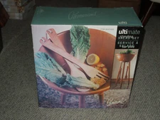 Pomerantz Ultimate Standing Salad Set (Brand New) 33.5"tall 15.3 Qt Serving Bowl