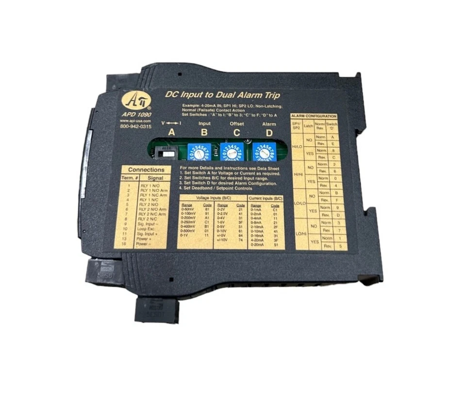 Absolute Process Instruments APD 1090 D DC Input To Dual Alarm Trip **SALE** - Image 2 of 3
