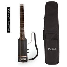 Full scale length electric acoustic guitar Headless silent travel portable