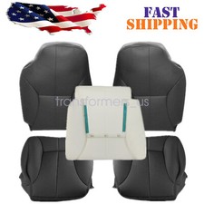 Fits 98-02 Dodge Ram 1500 2500 3500 Front Seat Cover Black Driver Foam Cushion