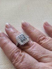 Alexandrite, Zircons Ring ,sz8, Platinum Over 925sterling Silver,1.85tgw, New