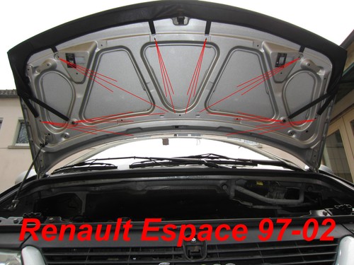 CAR HOOD BONNET BRA fit Renault Espace 1997-2002 NOSE FRONT MASK BRA DE CAPOT - Imagen 2 de 2