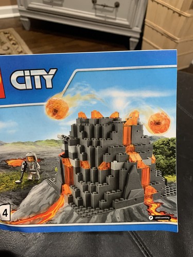 Lego City 2016 Volcano Exploration Base 60124 Instruction Booklet #4 Manual Only - Imagen 4 de 6