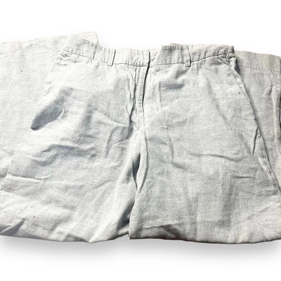 Pantalones Grammar NYC Algodón Orgánico Pierna Ancha Talla 10 Gris Ligero Negocios Foto 3 de 4