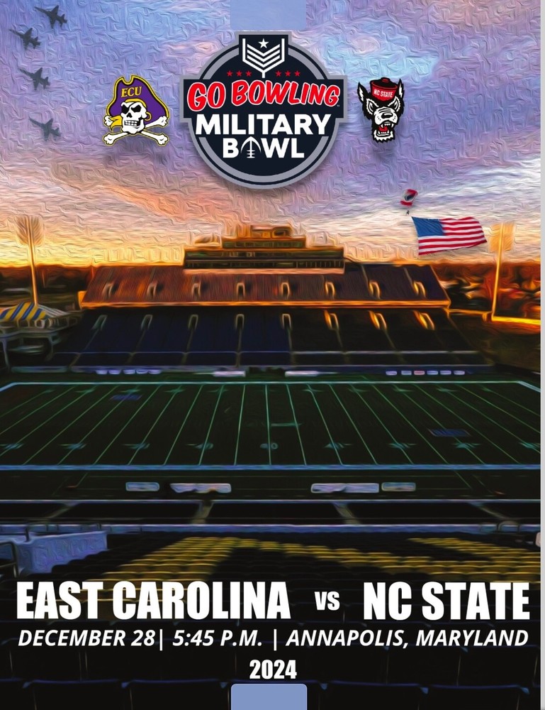 2024 2025 Military Bowl Program East Carolina Pirates NC State Wolfpack CFP