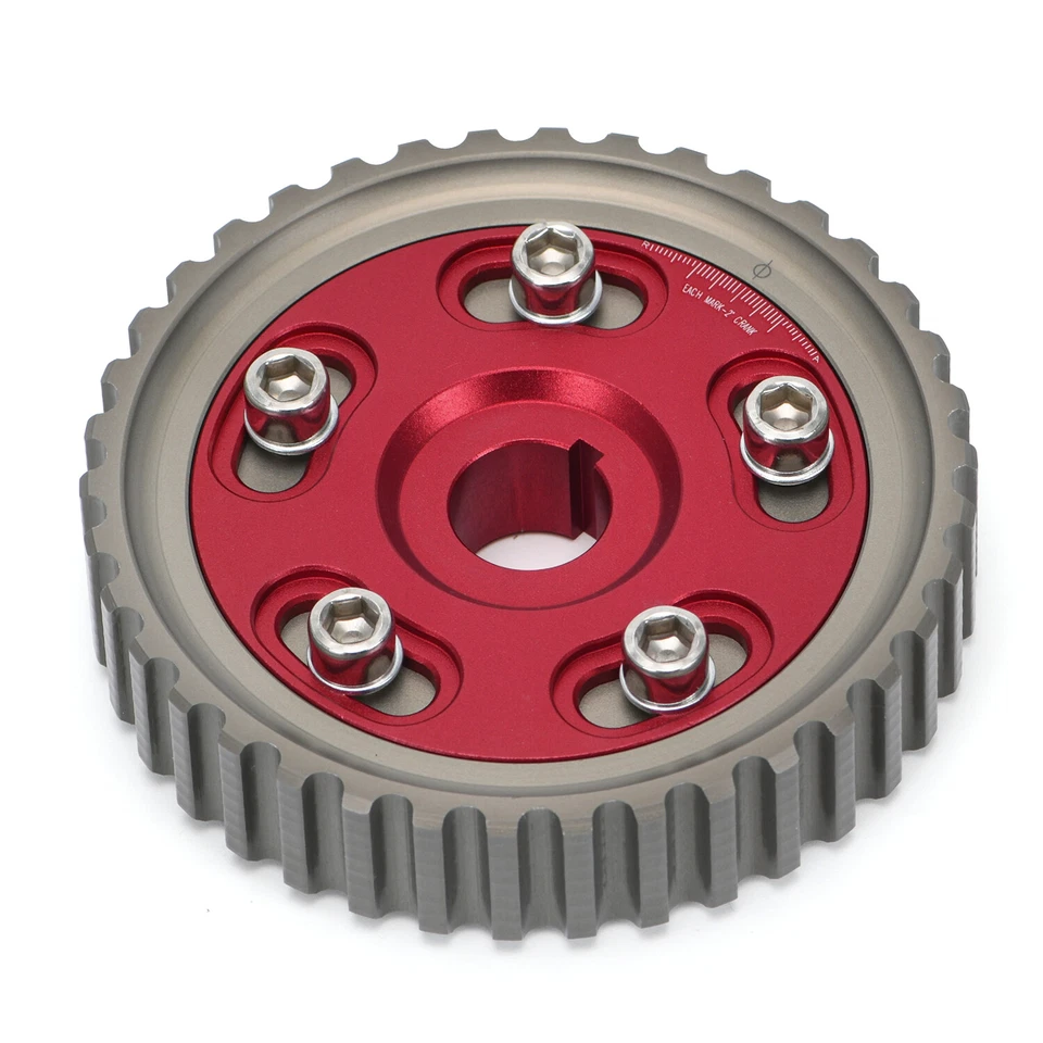 Polea de leva de engranaje de distribución ajustable apta para Honda Civic CRX D15/D16 Foto 3 de 4