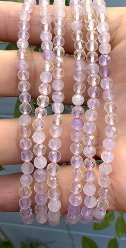 Wholesale 6 Pcs Natural Ametrine 4mm Faceted 7.5” Stretch Bracelet - Video 1 of 1