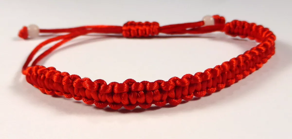 1 x SAI SIN Sacred RED BUDDHA BRACELET blessed Buddhist Monk Luck THAI TEMPLE