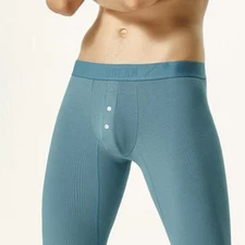New In Men's Sexy Long Johns Low Rise Thermal Underpants Leggings Sleepwear