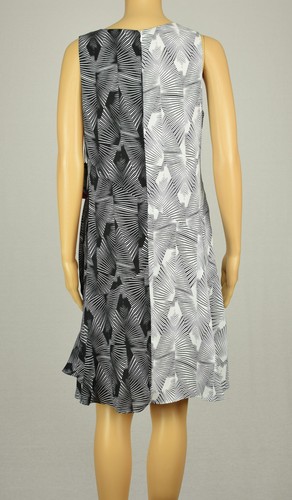 Vince Camuto Womens Black White Sleeveless Graphic Stripe Dress 4 - Picture 5 of 5