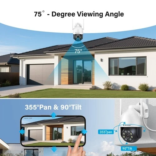 WiFi Camera Security 5MP System PTZ Outdoor Wireless Home 10CH NVR CCTV Audio - Image 4 of 4